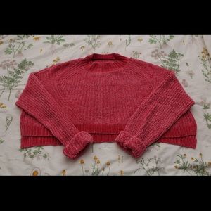 Cropped Mock Neck Sweater